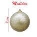 Kit 2 Bolas Enfeite Natalino Árvore Natal Glitter Dourado 70mm