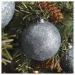 Kit 2 Bolas Enfeite Natalino Árvore Natal Glitter Prata 70mm