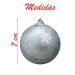 Kit 2 Bolas Enfeite Natalino Árvore Natal Glitter Prata 70mm