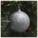 Kit 2 Bolas Enfeite Natalino Árvore Natal Glitter Prata 70mm