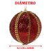 Kit 2 Bolas Enfeite Natalino Árvore Natal Vermelho Glitter