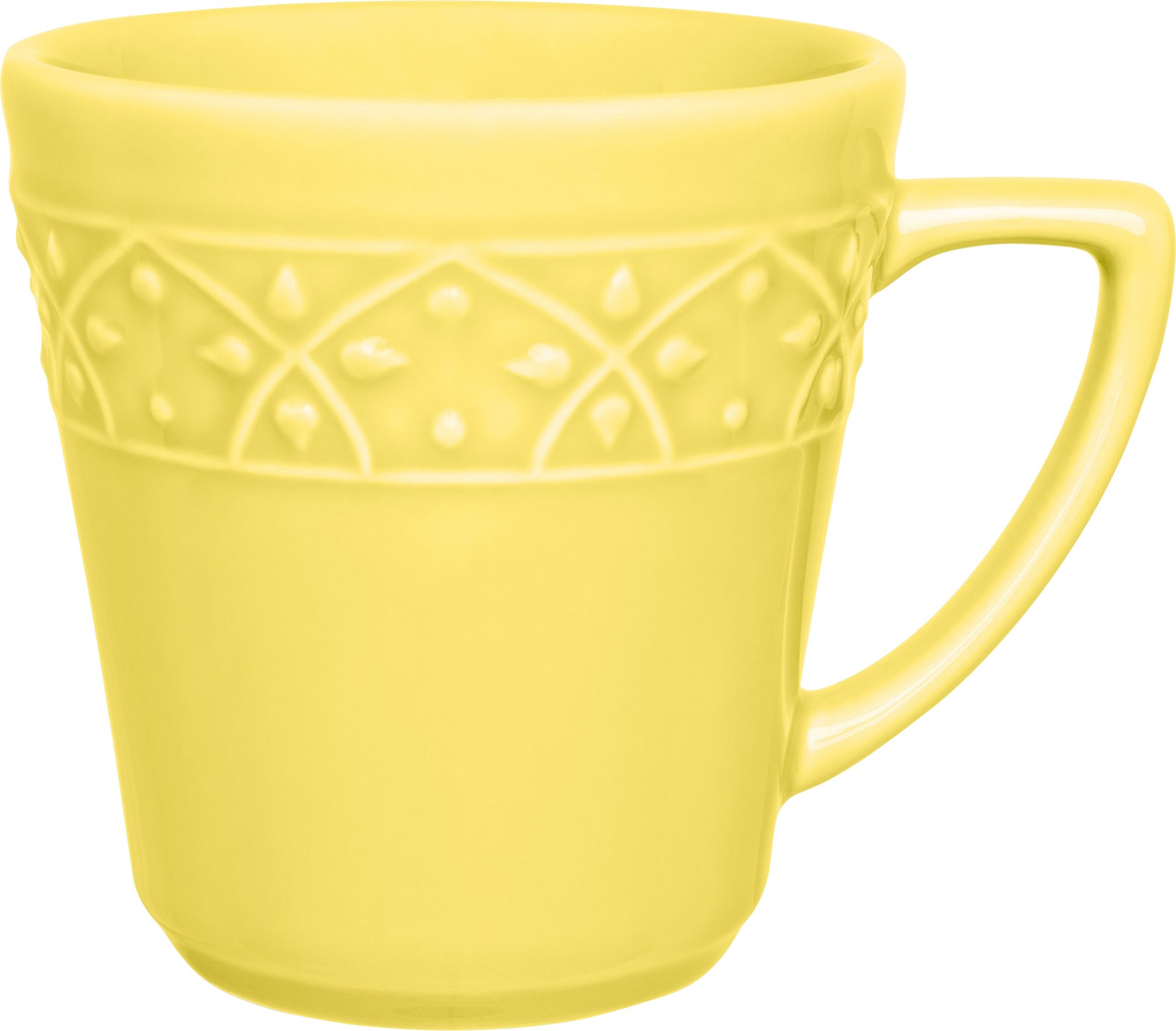 Kit 2 Canecas Amarelo Mendi Sicilia Oxford® Cerâmica 360ml