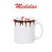 Kit 2 Canecas Brancas Chocolate Cerâmica 300ml