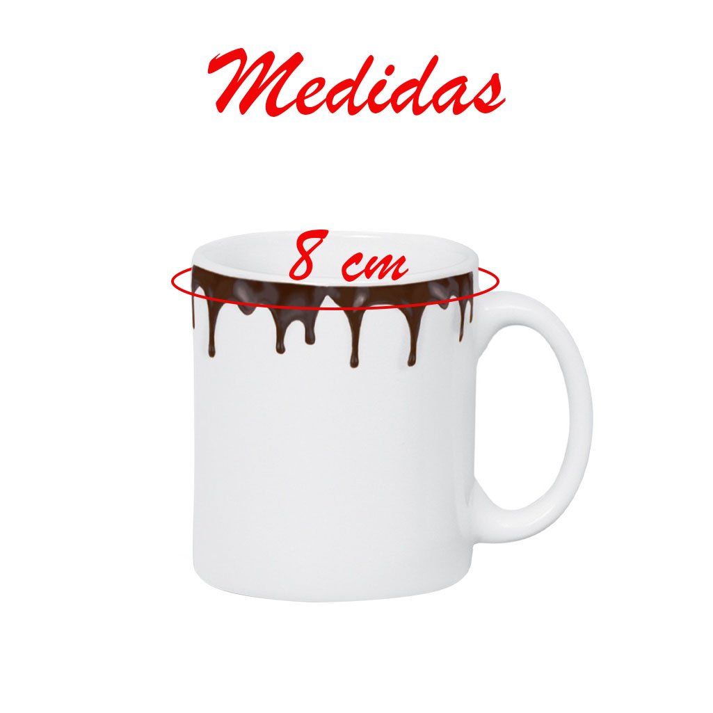 Kit 2 Canecas Brancas Chocolate Cerâmica 300ml
