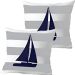 Kit 2 Capas De Almofadas Barco À Vela Navegação Marítima