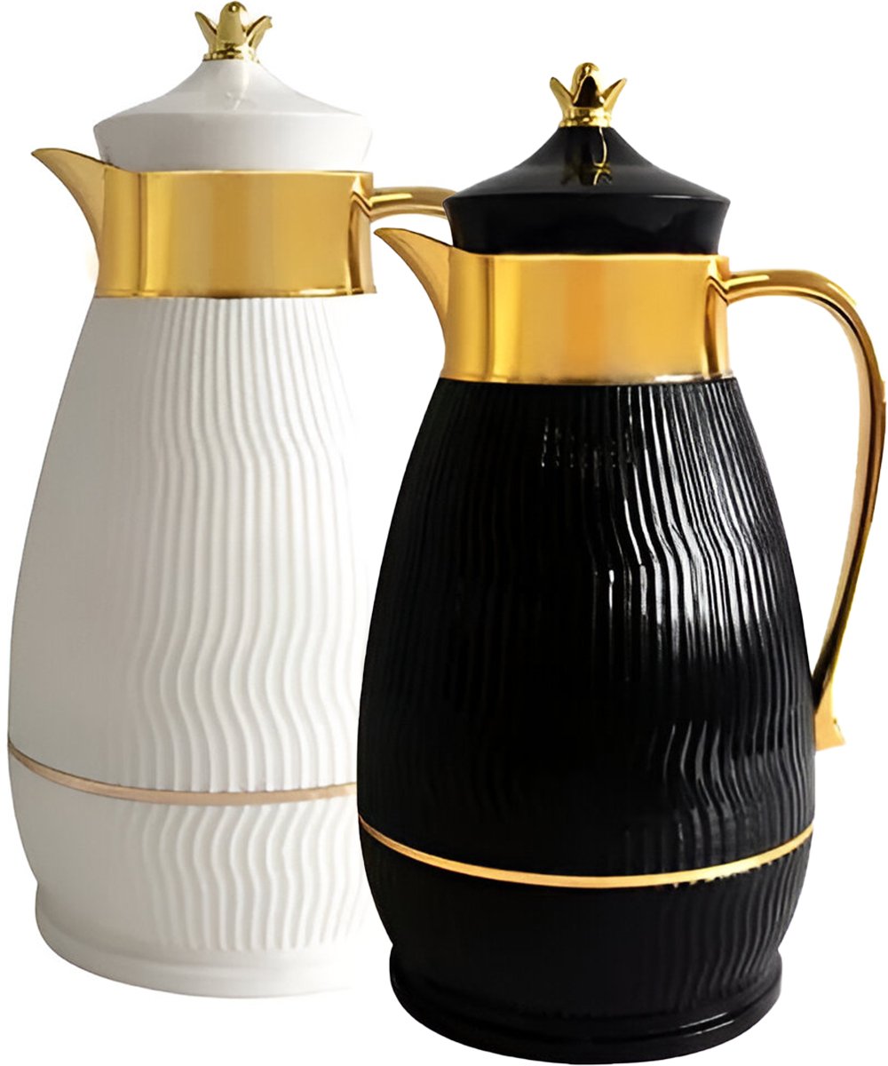 Kit 2 Garrafa Térmica De Mesa Bule Café Com Leite 1 Litro