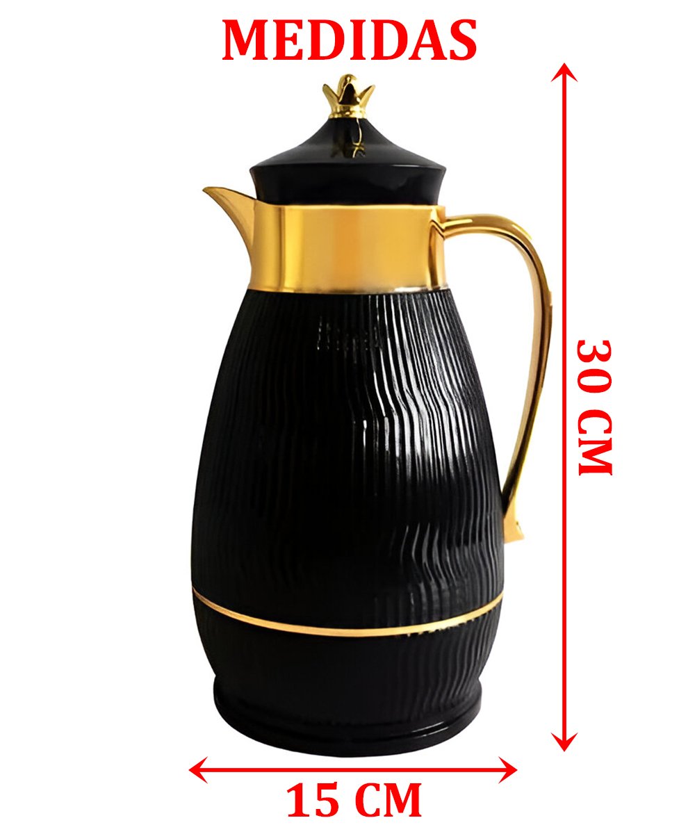 Kit 2 Garrafa Térmica De Mesa Bule Café Com Leite 1 Litro