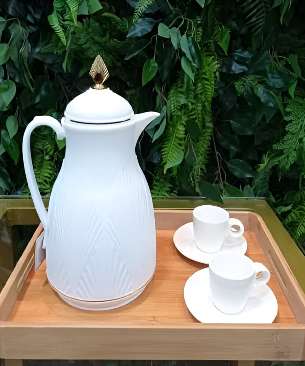 Kit 2 Garrafa Térmica De Mesa Café Com Leite Chá De 1 Litro