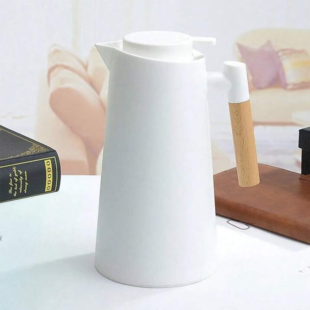 Kit 2 Garrafa Térmica De Mesa Nórdica Café Com Leite 1Litro