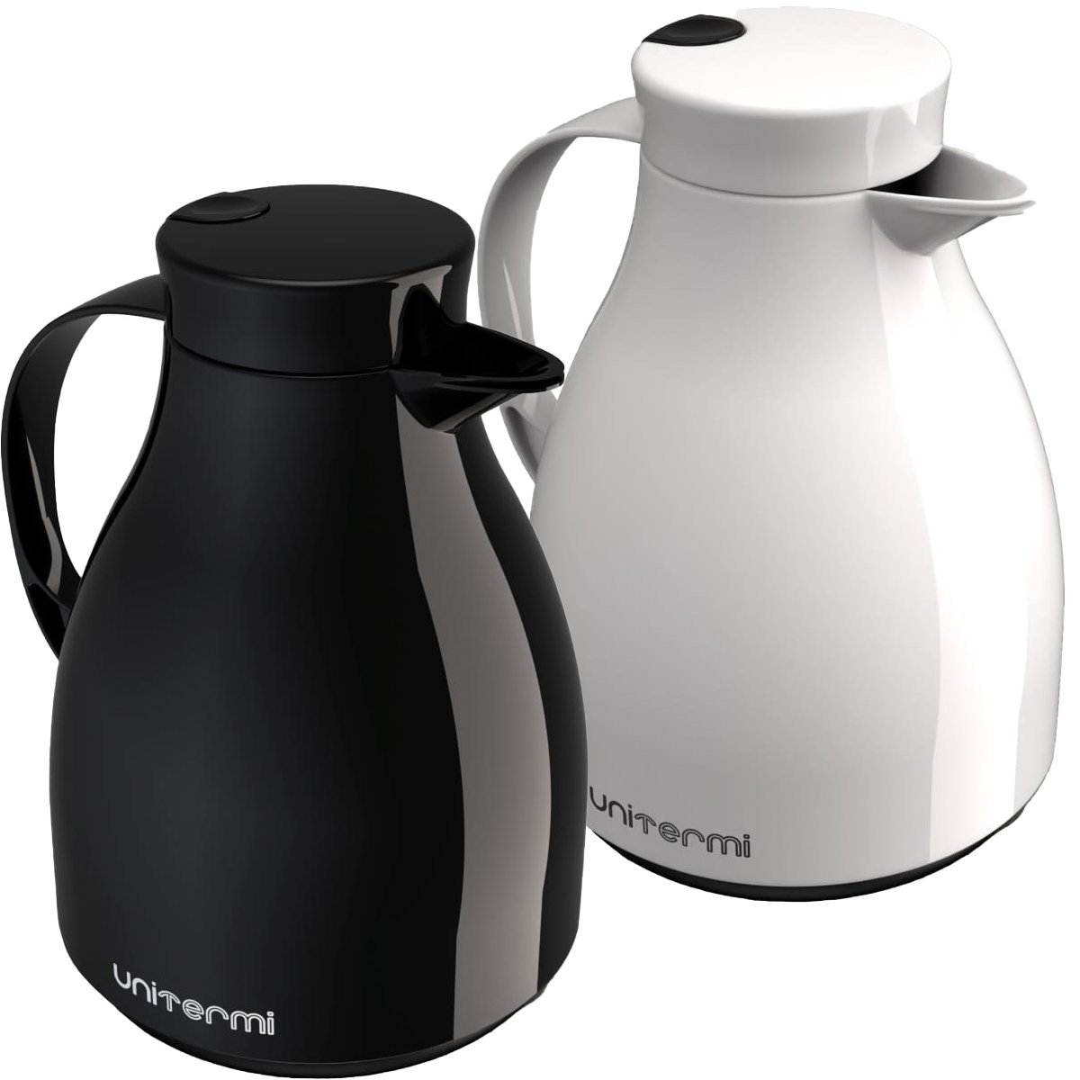 Kit 2 Garrafa Térmica Mesa Gatilho Paris 1L Café Com Leite