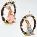 Kit 2 Guirlandas Coelhos de Páscoa Florida Casal Decoração 28cm