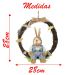 Kit 2 Guirlandas Coelhos de Páscoa Florida Casal Decoração 28cm