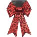 Kit 2 Laço Vermelho Em Camurça Brilhante Enfeite Natal 32cm