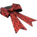Kit 2 Laço Vermelho Em Camurça Brilhante Enfeite Natal 32cm