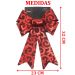 Kit 2 Laço Vermelho Em Camurça Brilhante Enfeite Natal 32cm