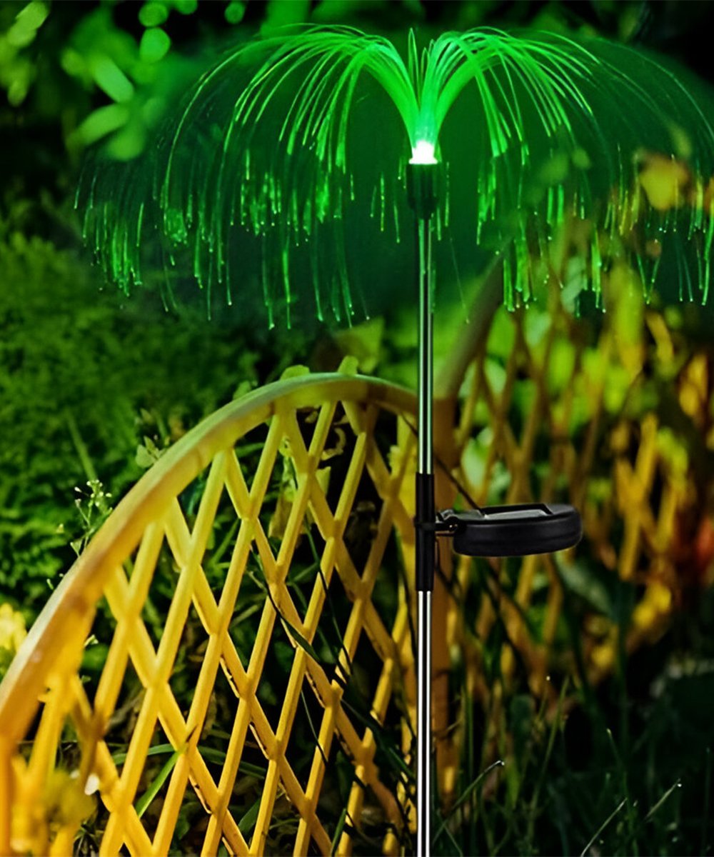 Kit 2 Luminária Solar Decorativa Colorido Luzes LED Jardim