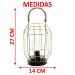 Kit 2 Luminária Vintage Dourada Decoração Industrial De 27cm