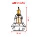 Kit 2 Pendente De Aço Taschibra 40w Vintage 160 Preto Lustre