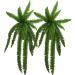 Kit 2 Planta Artificial Ornamental Samambaia Exótica 1,10M