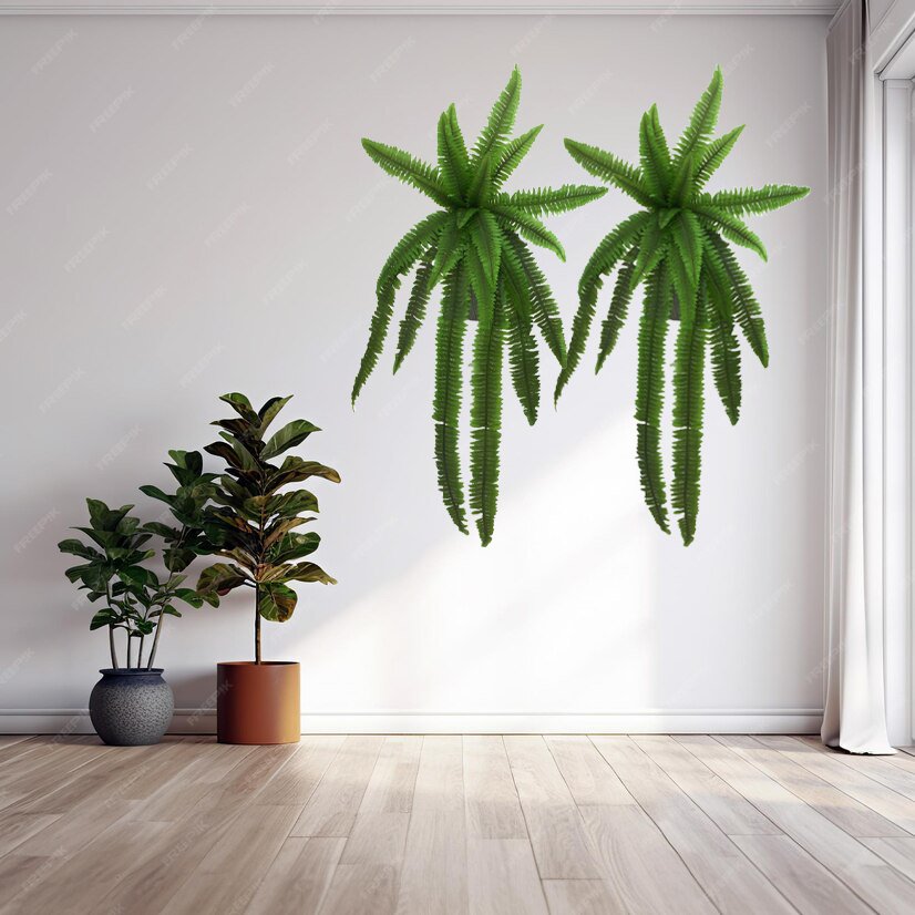 Kit 2 Planta Artificial Ornamental Samambaia Exótica 1,10M