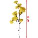 Kit 2 Plantas Artificiais Mamona Amarela Enfeite Jardim 70cm