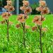 Kit 2 Plantas Artificiais Mamonas Marrom Enfeite Jardim 70cm