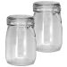 Kit 2 Potes De Vidro Hermético Tampa Vedação Conserva 1L