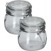 Kit 2 Potes De Vidro Hermético Tampa Vedação Conserva 500ml