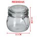 Kit 2 Potes De Vidro Hermético Tampa Vedação Conserva 500ml