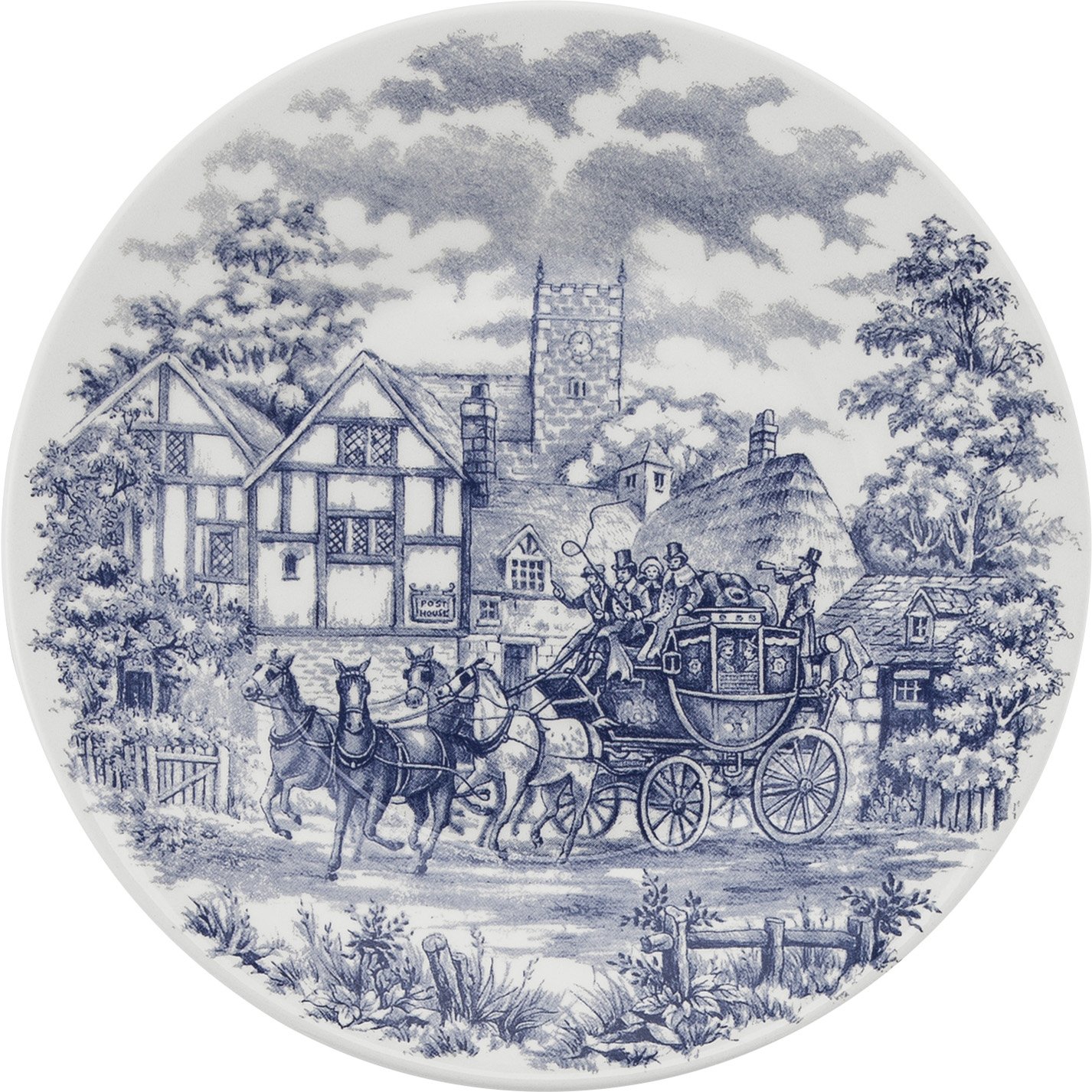Kit 2 Pratos de Sobremesa Biona Cena Inglesa Oxford® Cerâmica 19cm