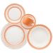 Kit 2 Pratos de Sobremesa Donna Tangerina Oxford Cerâmica 19Cm