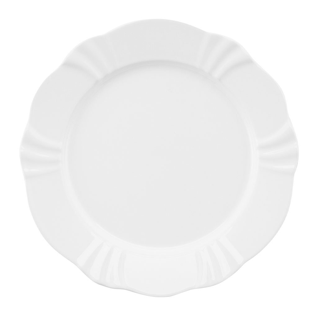 Kit 2 Pratos de Sobremesa Soleil White Oxford® Porcelana 23cm