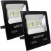Kit 2 Refletor Led Holofote Externo Jardim Muro 100w Branco