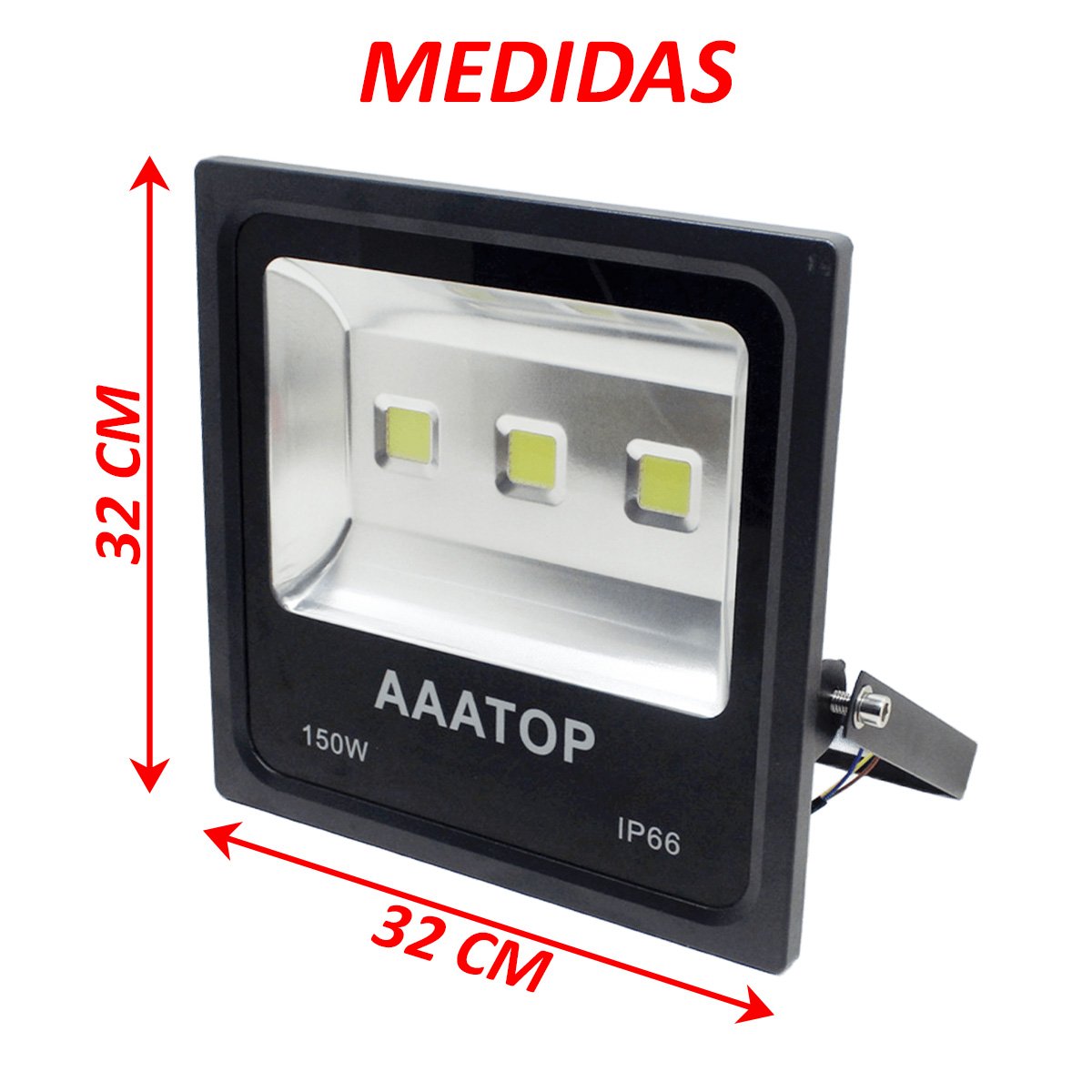 Kit 2 Refletor Led Holofote Externo Jardim Muro 150w Branco