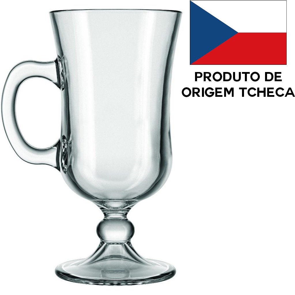 Kit 2 Taça Cappuccino Importada Tcheca 230ml Irish Coffe
