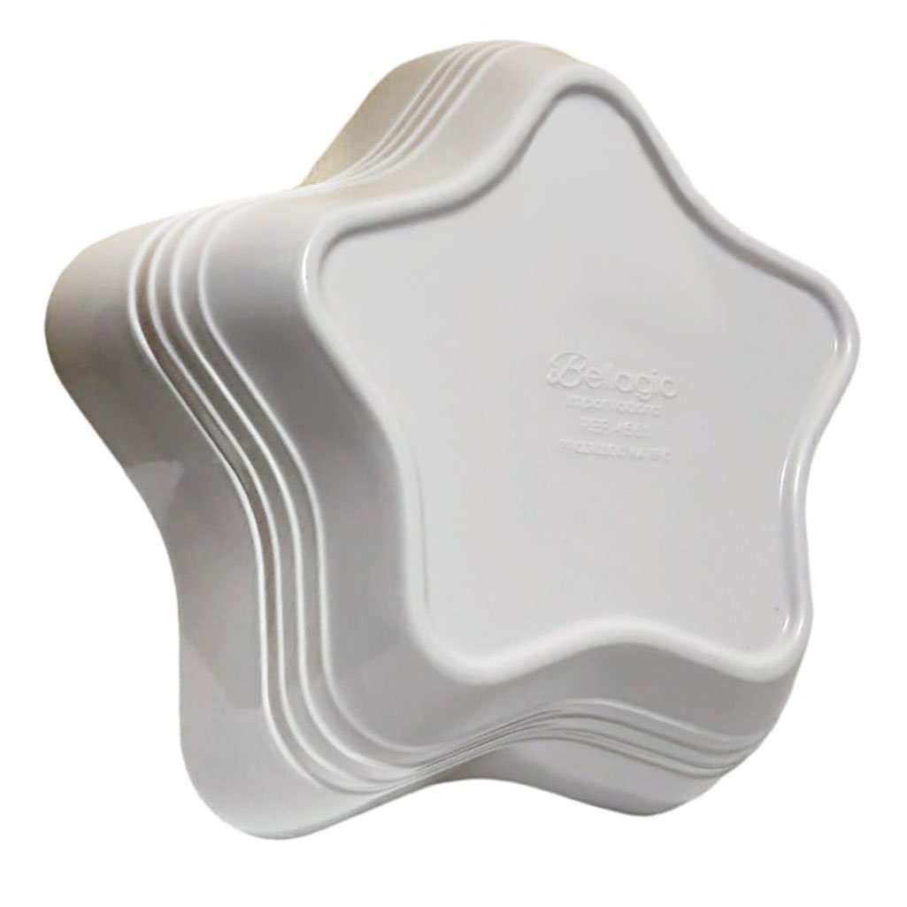 Kit 2 Tigelas Bowl Melamina Estrela Branca 1,500Ml