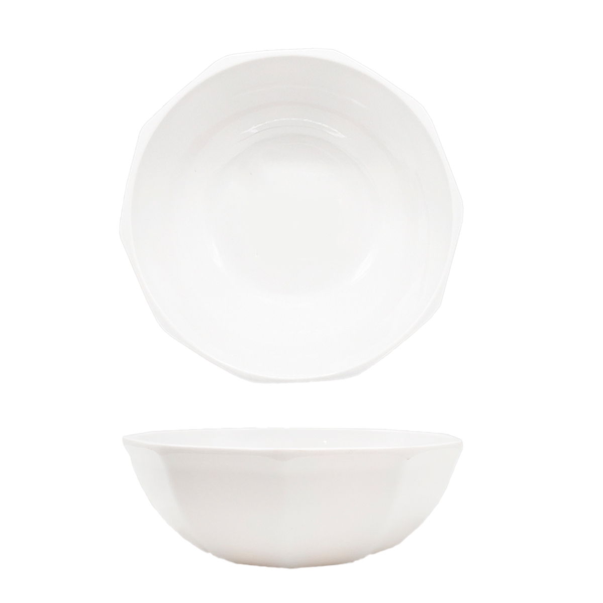 Kit 2 Tigelas De Melamina poligonal Gourmet 1,2L 19X6,5cm