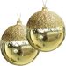 Kit 20 Bola Enfeite Natalino Árvore Natal Dourada Com Gliter