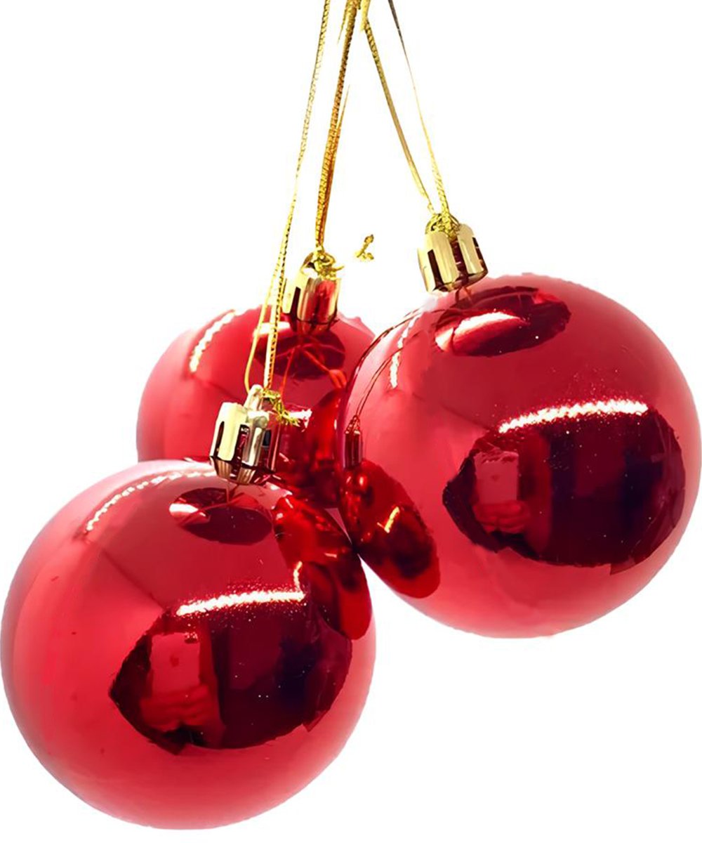 Kit 20 Bola Vermelha Decoração De Natal Árvore De Natal 60mm