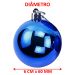 Kit 20 Bolas Azul Lisa Decoração Natalino Árvore Natal 60mm