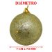 Kit 20 Bolas De Natal Glitter Dourada Enfeite Natalino 70mm