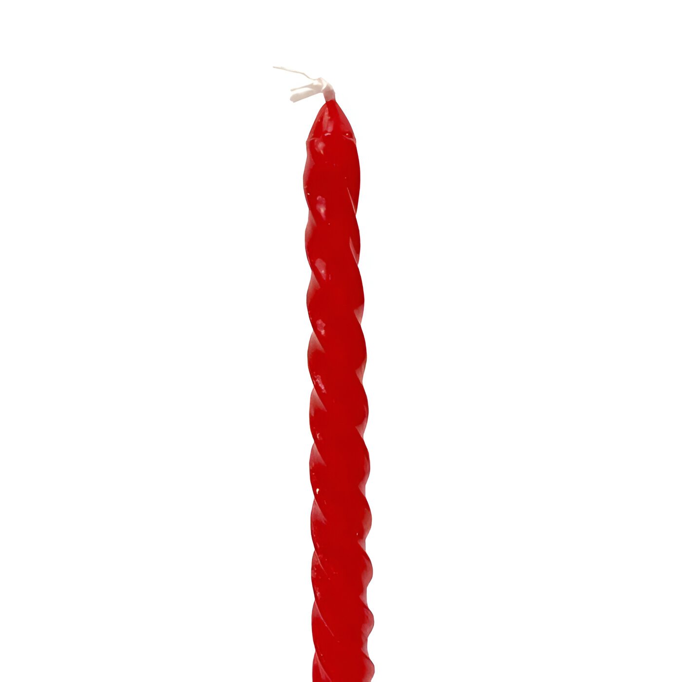 Kit 20 Vela Retorcida Natalina Enfeite Vermelho Festiva 20cm