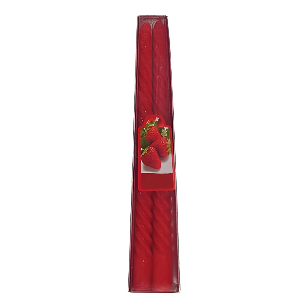 Kit 20 Vela Retorcida Natalina Enfeite Vermelho Festiva 20cm