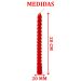 Kit 20 Vela Retorcida Natalina Enfeite Vermelho Festiva 20cm