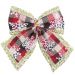 Kit 21 Peças Enfeite Árvore Natal Laço Lacinho Xadrez 11cm
