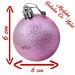 Kit 24 Bolas Enfeite Natalino Árvore Natal 60mm Rosa