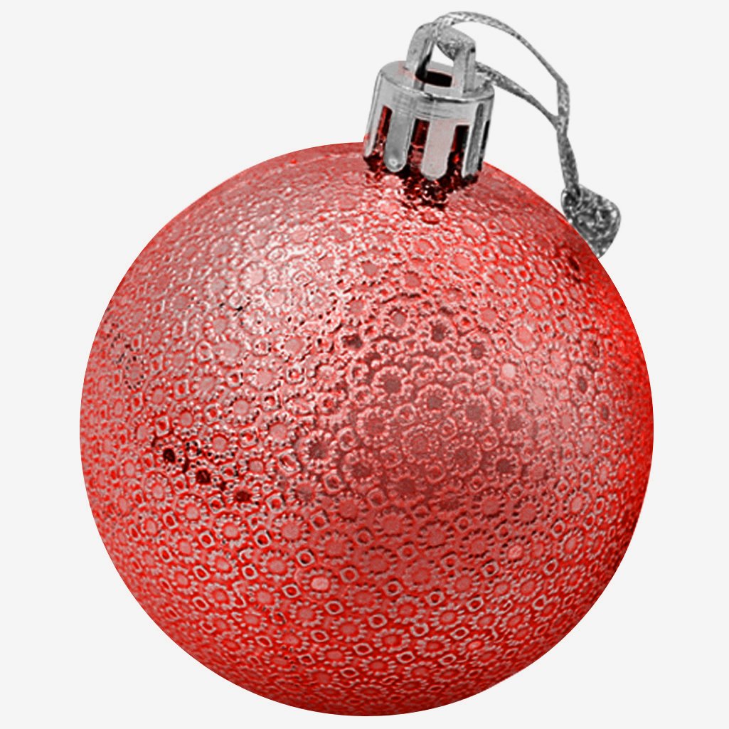 Kit 24 Bolas Natalinas Enfeite Árvore de Natal 7cm Vermelho