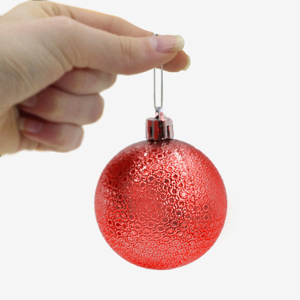 Kit 24 Bolas Natalinas Enfeite Árvore de Natal 7cm Vermelho