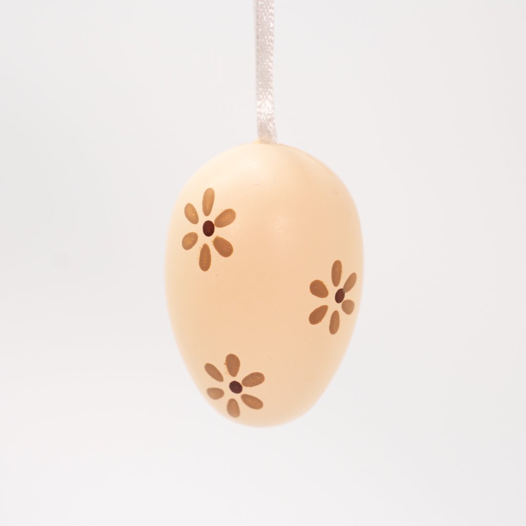 Kit 24 Ovos de Páscoa Enfeitado com Flores Pendentes Decorativo