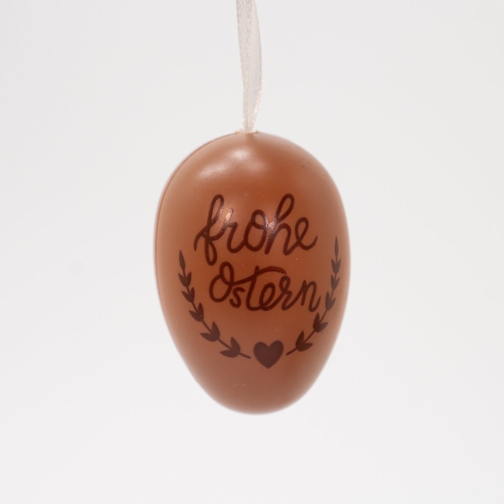 Kit 24 Ovos de Páscoa Pendente Marrom Enfeitado Decoração